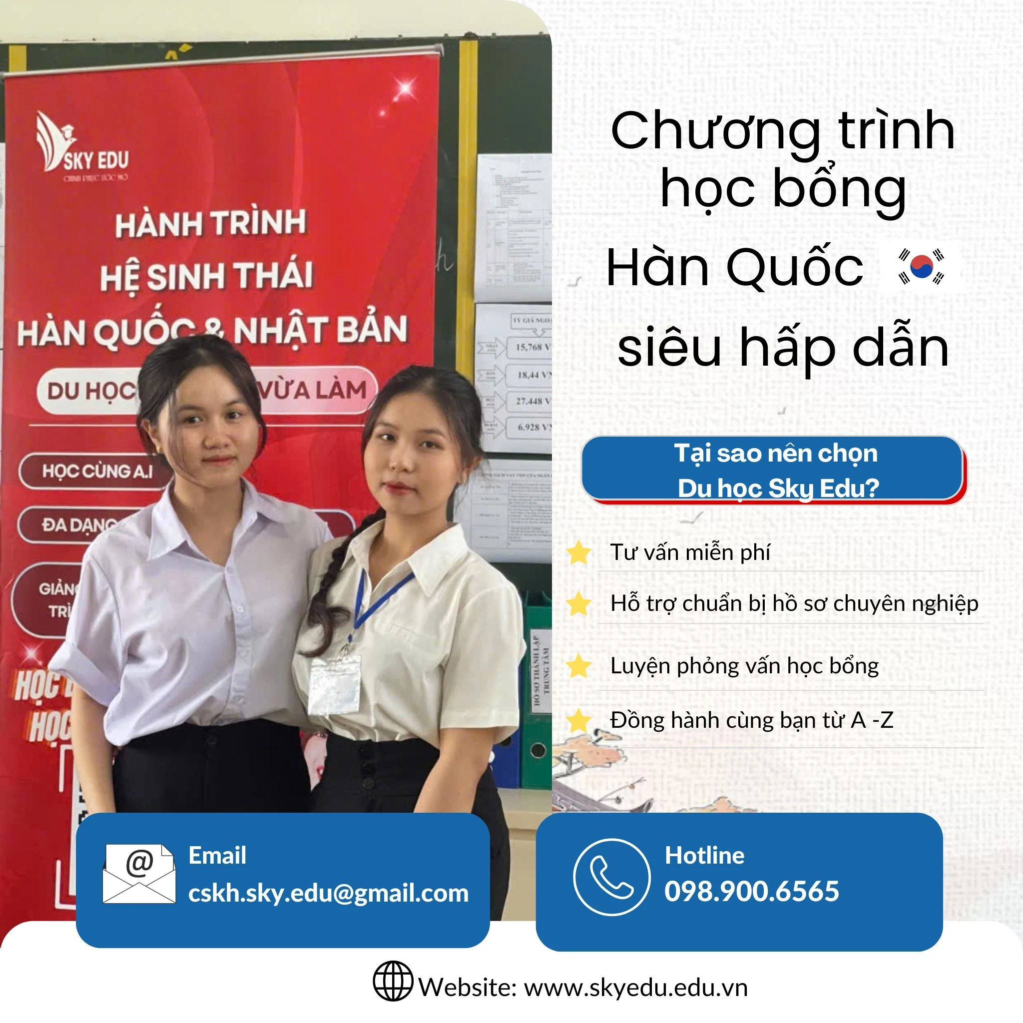Các chương trình học bổng hấp dẫn dành cho du học sinh Hàn Quốc